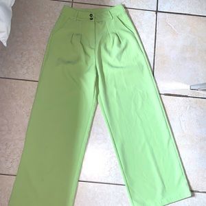 Green corduroy pants